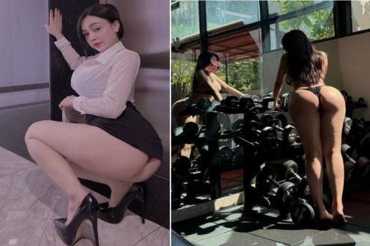 Gymer mông to chen vào là phê